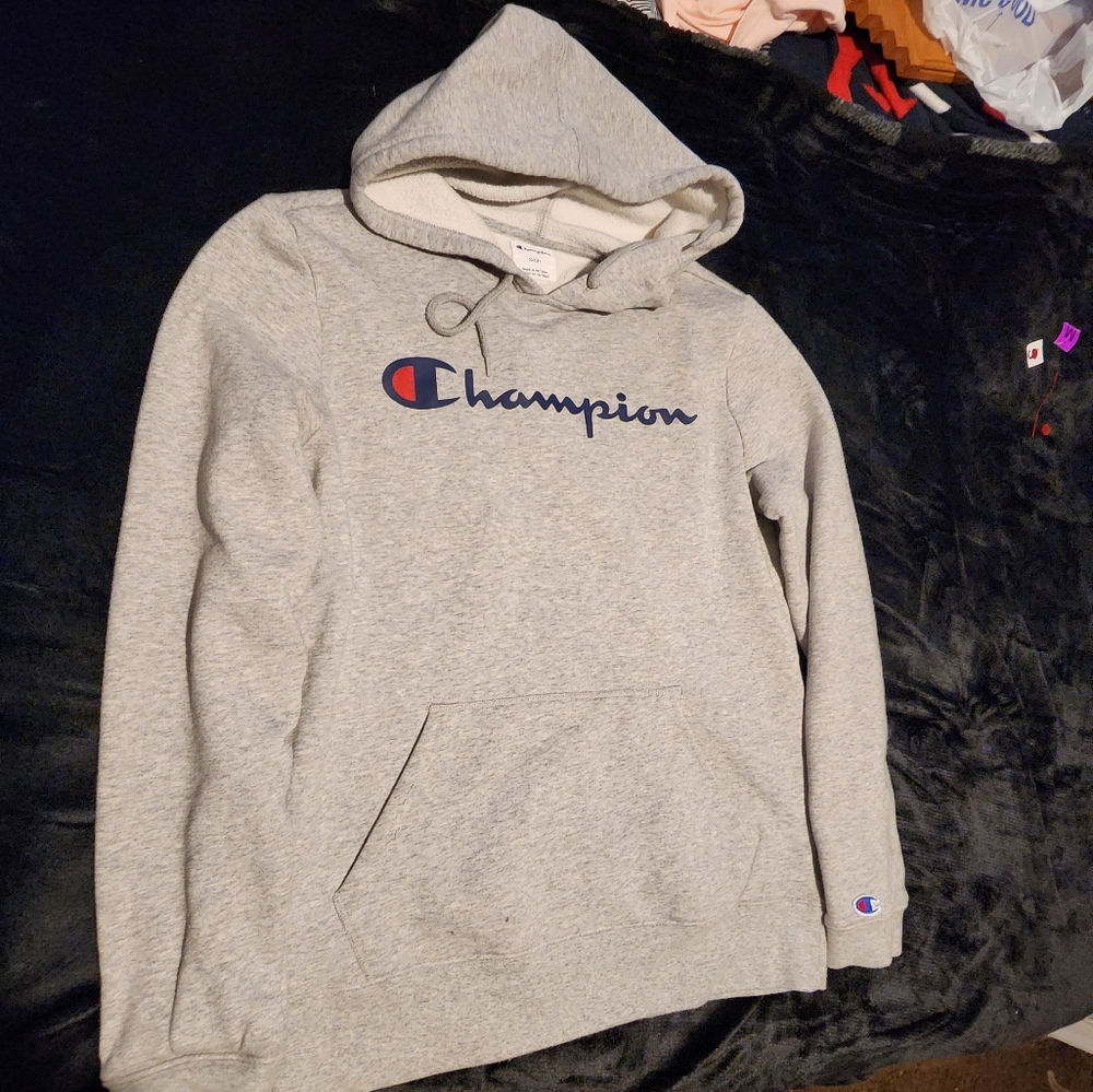 Grey Champion hoodie sz small